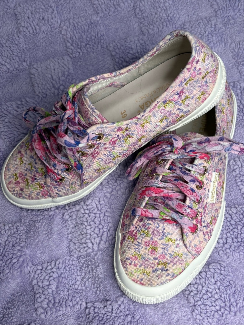 LoveShackFancy x Superga Misty Lilac Floral Sneakers Size 8 / 39